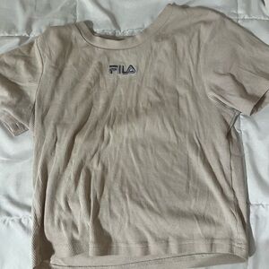 FILA cream cropped shirt
